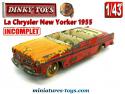 La Chrysler New Yorker miniature de Dinky Toys France au 1/43e incomplète