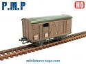 Le wagon couvert miniature par PMP au H0